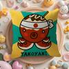 Cartoon Japanese Takoyaki Food Pillow Case Pattern Printed Pillowcase for Living Room Sofa Cushion Cover  Bedroom Decor