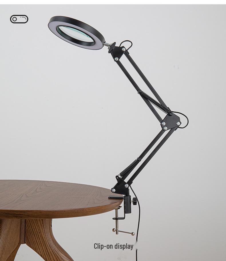 LED Long Arm Magnifying Desk Lamp for Reading, Study, and Maintenance Tasks