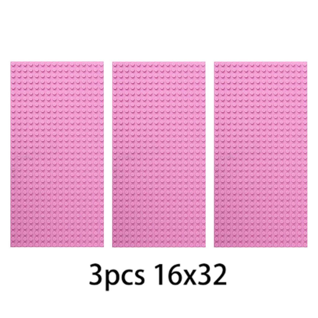 3PCS Bricks Baseplate 32x32 16x32 Dots Plastic Base Plates Compatible MOc BuildingBlock Toys 10 in Classical Multi Color 10 lN