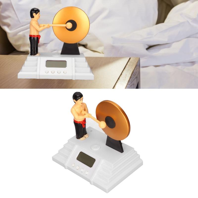 Réveil Réveil Numérique Avec Support à Gong Rétroéclairage de l'Écran Pour Dormeurs Profonds