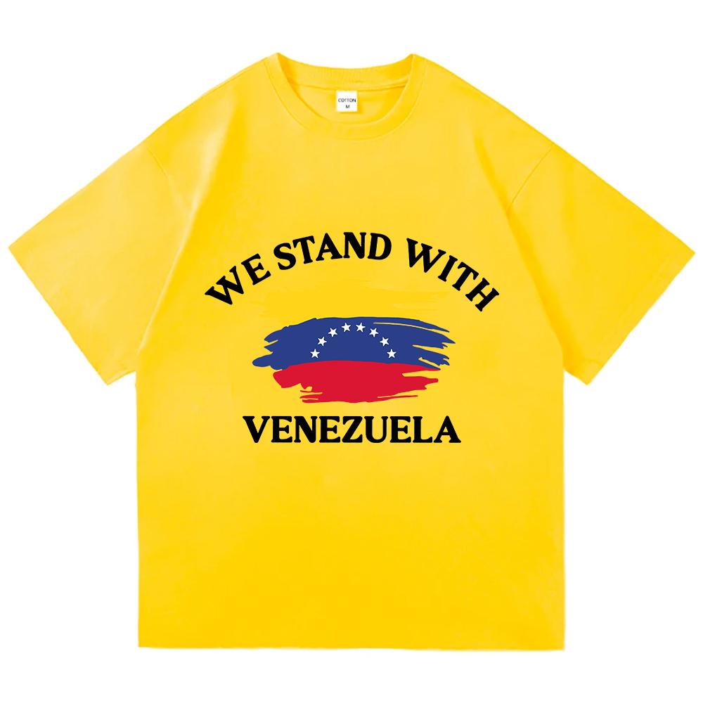 Freedom Venezuela T-shirt Short Sleeve Cotton Loose Male Tshirts Unisex Streetwear Casual O-neck Hip Hop Men T Shirt Print Tees