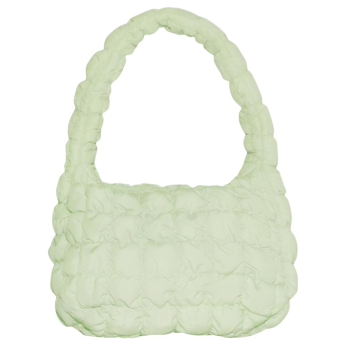 

New COS Polyester Cloud Bag, Handbag, Shoulder Bag Mini Women s Light Green 973537037 24.1*8.4*23.6CM