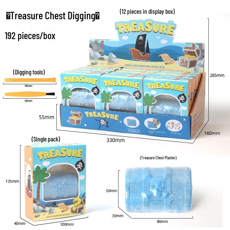 Edelsteinentdeckung DIY Ausgrabungsspielzeug: Pädagogische Überraschungsbox für Kinder mit Kristall-Edelstein- und Meerjungfrauen-Themen