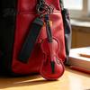 Unique Gifts for Key Ring Faux Leather Cello Keychain Cellists Retro Charm with Durable Instrument