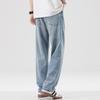 Spring and Summer Silk American High Street Loose Straight Versatile Jeans