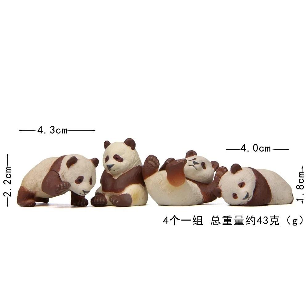 

4Pcs/set Panda Life Cute Version Modeling DIY Micro Landscape Meaty Gardening Small Fresh Landscaping Doll Desk Decoration кофейный
