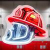 Neon Sign Firefighter Helmet Neon Sign 2D Acrylic Cool Wall Decoration Helmet Bedroom LED Sign for Teenager Man Kids Boy