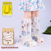 1Pair Cartoon High Waterproof Children'S Shoe Covers Protectors Anti-Slip Rain Proof Long Shoes Cover With Stretchy Cuff