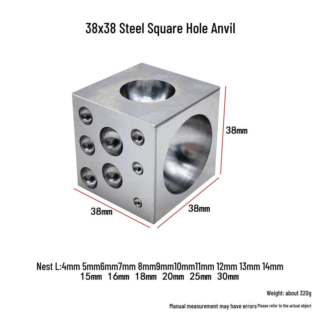 Stahl-Quadrat-Stanzwerkzeug zum Herstellen von Gold- und Silberringen sowie Glocken - DIY Sechsseitiger Eisenbohrsocket-Formblock