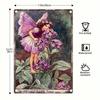 Vintage Purple Fairy Tin Sign, Gothic Wall Decor Metal Poster