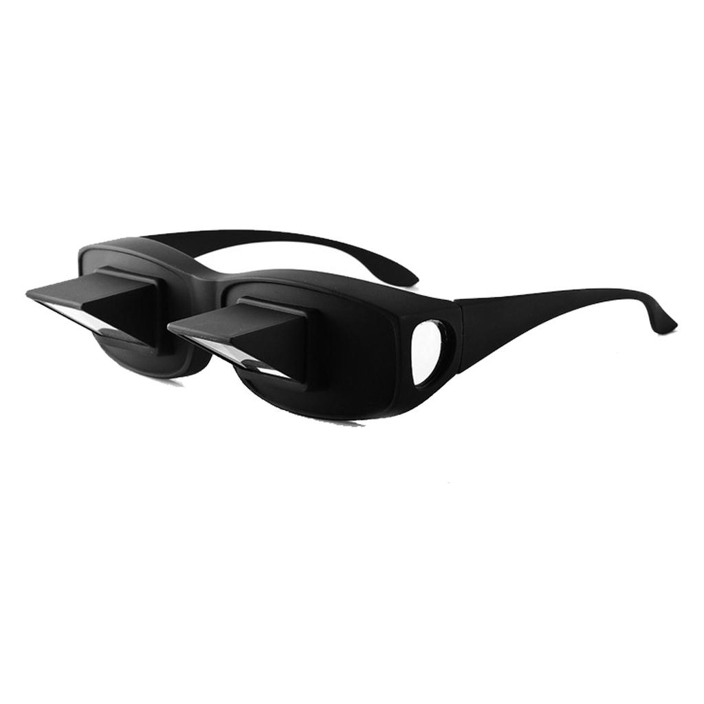 KAMMPT Mens Novelty Glasses Lay Down Watching TV Black Eyewear Women High Quality Lazy Horizontal Glasses