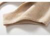 Women's 100% Pure Cashmere Button-Up Shoulder Warmer - Soft, Smooth, Solid Color Knit for Autumn & Winter with Half-High Collar