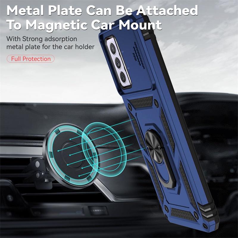 Funda For Samsung A52 5G Case Slide Camera Shockproof Armor Case For Galaxy A52 A52s A 52 Car Magnetic Holder Ring Protect Cover