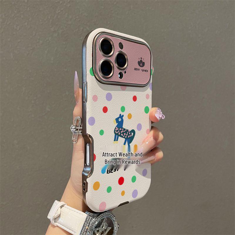 

Colorful Polka Dot Anti-Drop Phone Case with Stand for 16 Pro Max - Women s Hot Seller 16 Plus
