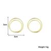 Circle Stud Earrings Delicate Small Circle Stud Earrings for Women Gold Color Minimalist Korean Party Summer Fashion Jewelry Accessories