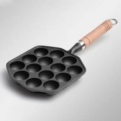 Takoyaki-Maker mit 14 Löchern, antihaftbeschichtet, Tintenfischbällchen-Maker aus Gusseisen, Küchengeräte für das Kochen und Backen zu Hause