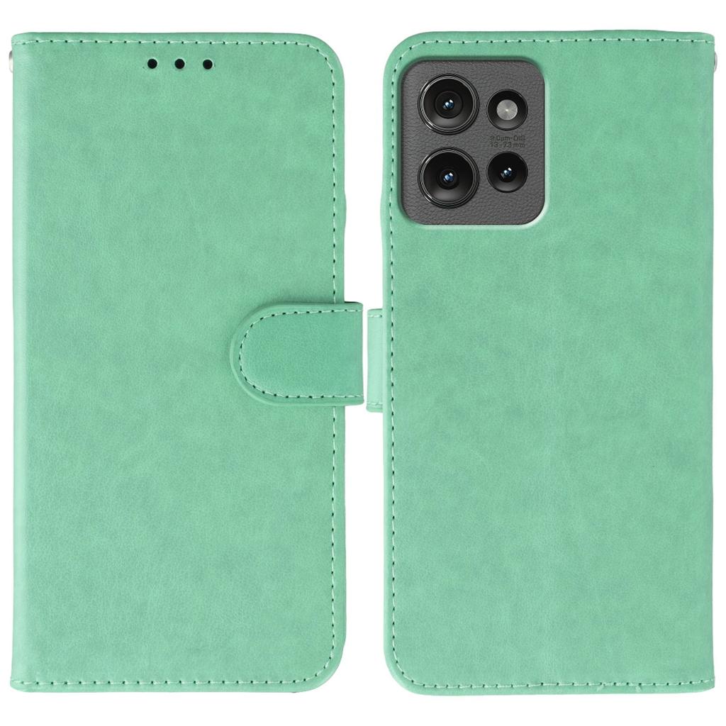 For Motorola Edge 50 5G Case PU Leather Flip Wallet Phone Cover with Strap