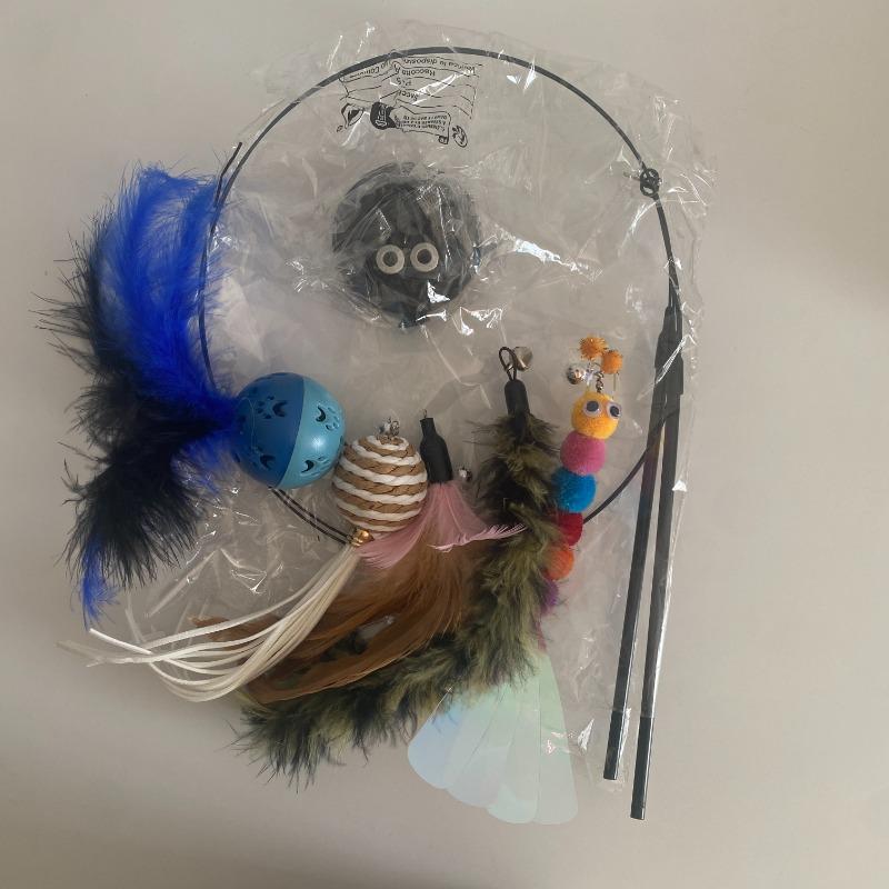 

Присоска дразнилка для кошек палочка перо котенок само-привет палочка для снятия скуки кошачья игрушка для питомца со сменным оголовьем колокольчик кошачьи товары