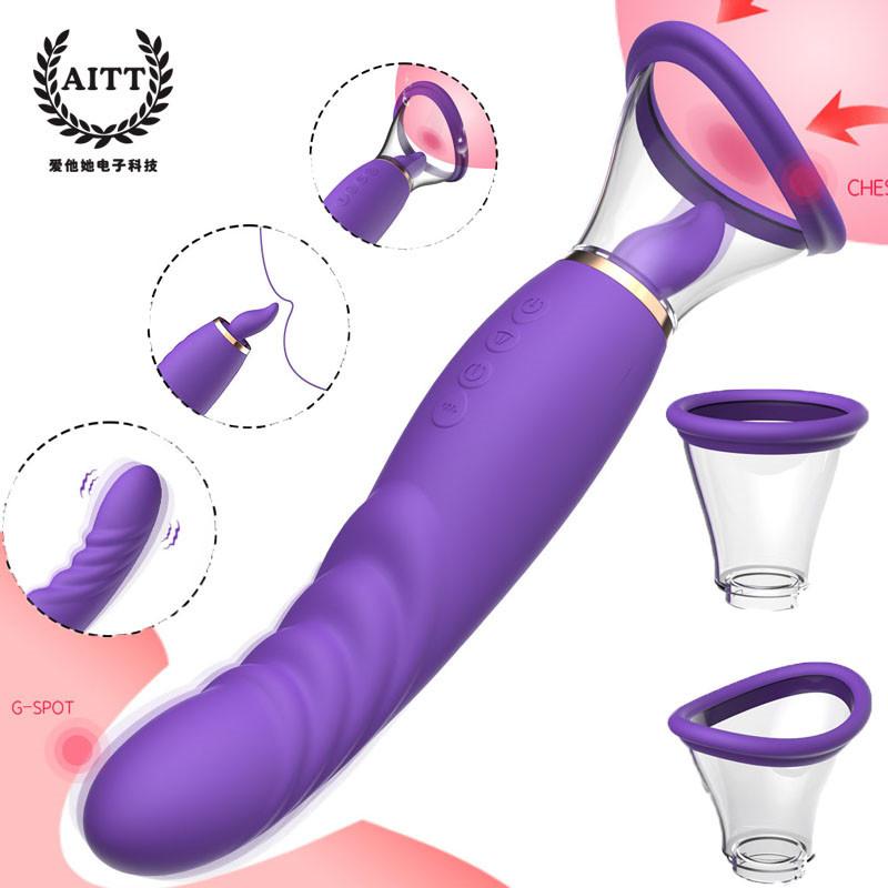 Adult Erotic Sex Toys Sucking Tongue Licking Vibrators Female Masturbators