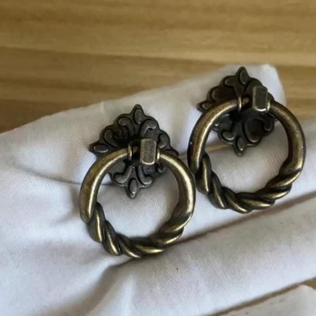 6-20pcs Vintage Bronze Drawer Pulls - 4Cm Antique Cabinet Knobs With Installation Hardware, Decorative Furniture Handles