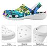 Unisex Colorful EVA Clogs Printed Lightweight Breathable Slip On Garden Shoes Beach Pool Bathroom Home Slippers Shower Use