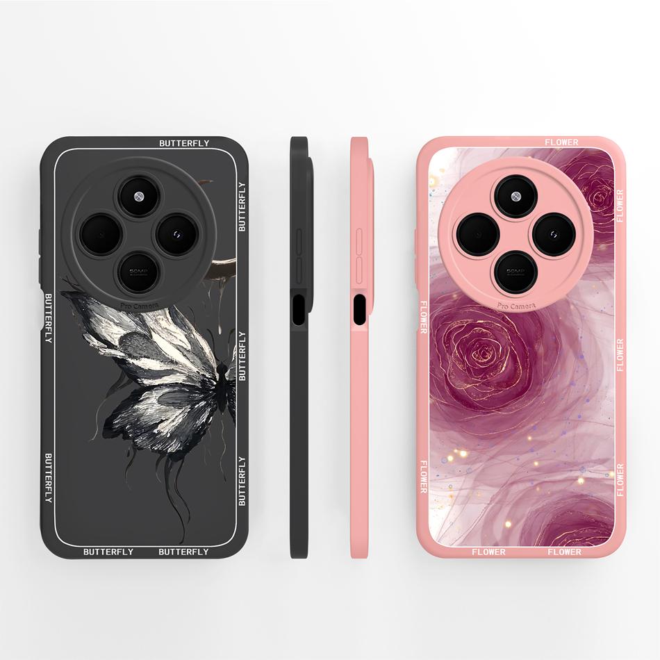 Per Custodia Telefono POCO C75 Carino Cuore Gatto Morbido Silicone Liquido Cover Posteriore Per Xiaomi Poco C 75 Protezione Completa Anti Caduta Funda Capa