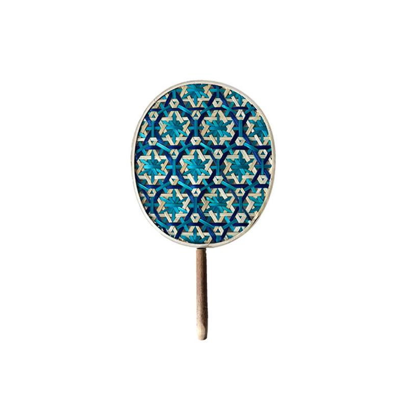 

Красочный веер ручной работы в этническом стиле, плетеный бамбуковый веер, летний веер от комаров, прохладный, плетеный ручной веер, ремесла, украшение для дома