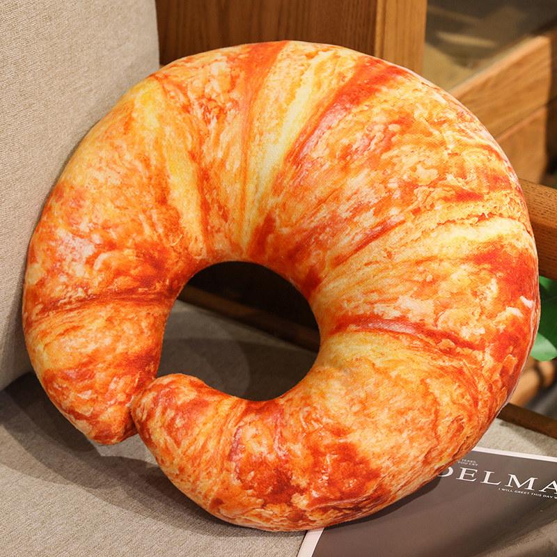 Plusieurs Styles Jouet en Peluche Pain Simulé Oreiller en Peluche Pain Français Sac Rempli Baguette Croissant Hotdog Coussin Compagnon de Sommeil 35cm