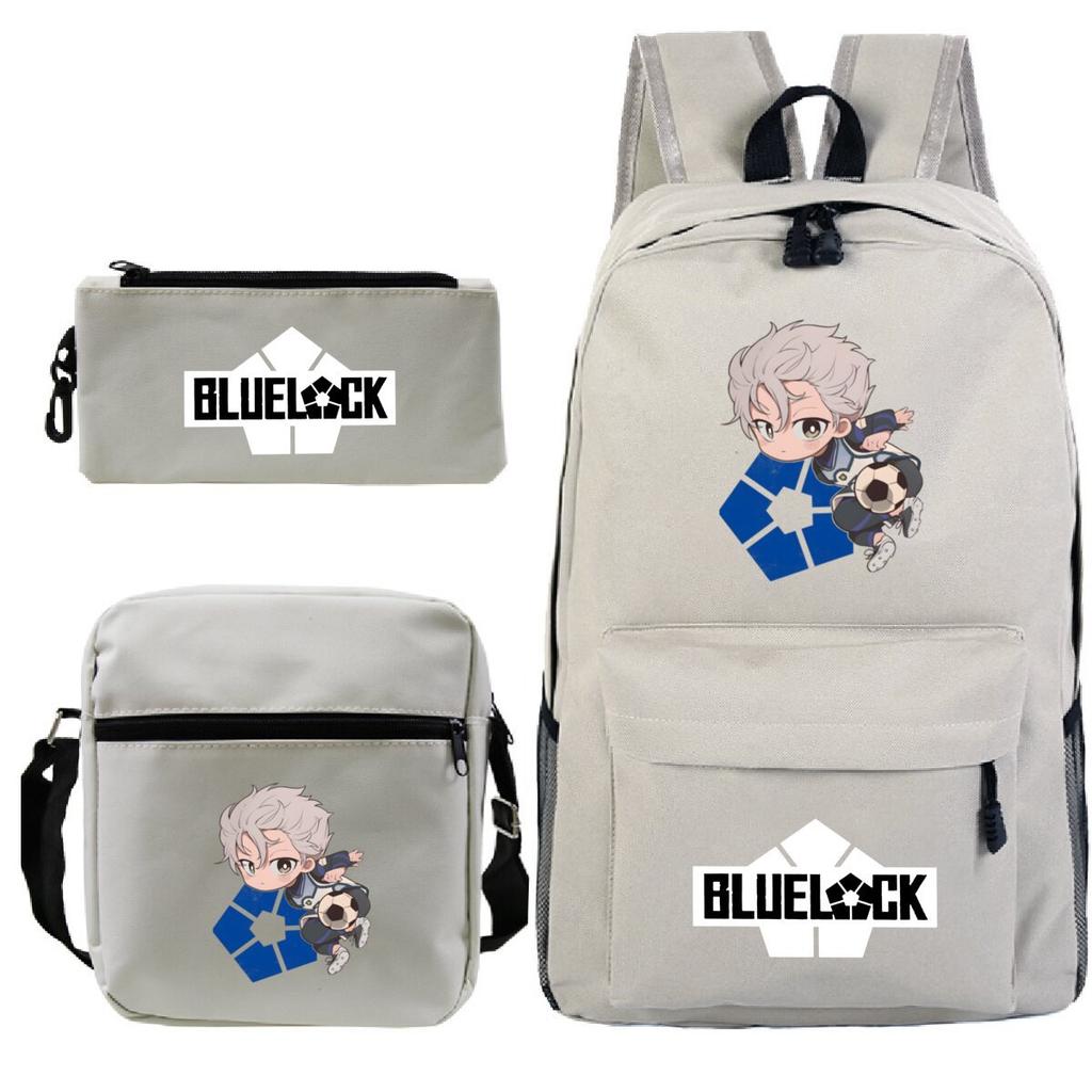 Japanese Cartoon Peripheral Printing Children'S Schoolbag, Primary And Secondary School Student Stationery Set, Shoulder Backpack Three-Piece Set
