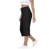 Women Drawstring Elastic Waist Capris Pants with Side Pockets Loose Fit Lightweight Cropped Trousers for Daily Wear