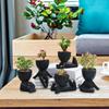 Face Flower Pot Head Planter Small Ceramic Pots For Indoor Plants With Drainage Reusable Human Shape Indoor Flower Planter Pot
