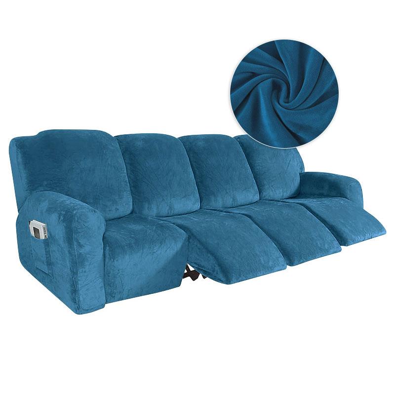 1/2 Seater Stretch Recliner Sofa Cover Soft Velvet Lazy Boy Armchair Covers Elastic Non Slip Sofa Slipcovers for Living Room