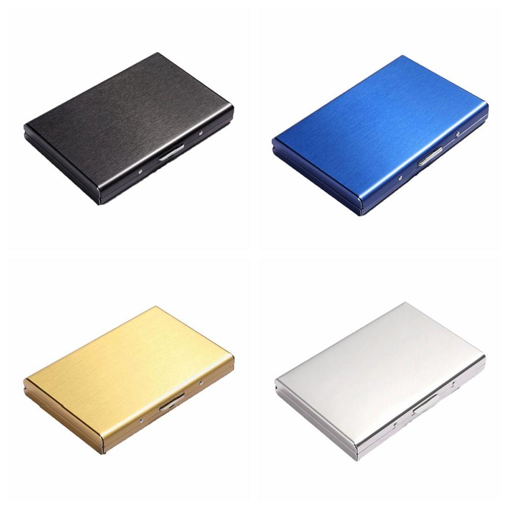 Stainless Steel Card Antimagnetic Case 10 Card Slots RFID Card Holder Bank Card Case  Travel