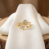 High-end Four-leaf Clover Open Ring Exquisite Workmanship Long-lasting Accessible Luxury Classy Versatile Open Ring