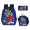 Smiling Critters Cartoon Backpack Shoulder Bag Pencil Case 3-Piece Set, Kids School Bookbag