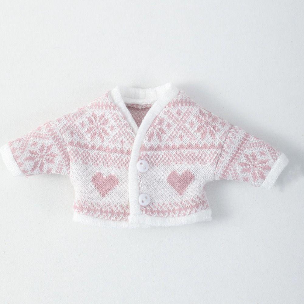 Obitsu 11 Doll Clothes Knitted Tops Snowflake Love Cardigan Cute Vest For OB11 Dolls Accessories Soft Coat For 1/12Bjd Dolls
