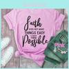 Stilvolles Und Bequemes Damen Sommer Mode Christliches T-Shirt Lässig Übergröße