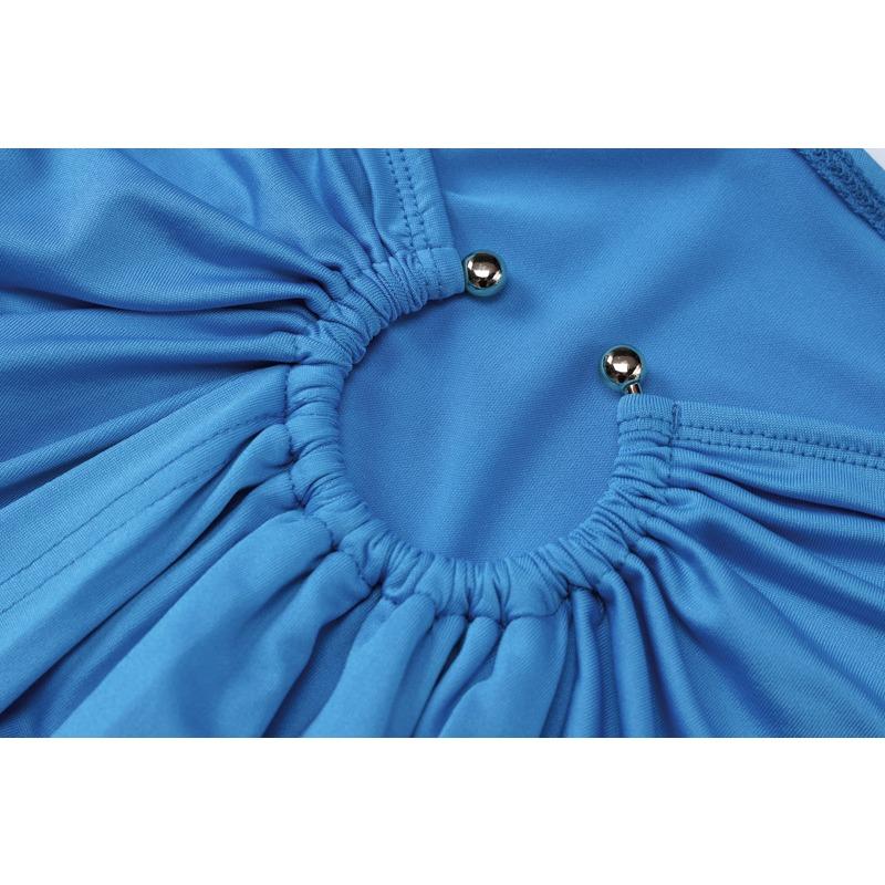 Women's Spring and Summer Sexy Halter Bustier Slim Pleated Open Half-body Skirt Suit