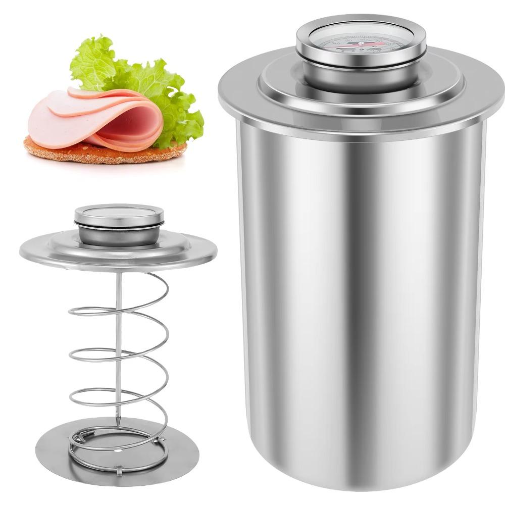 Spring Pressure Ham Press Maker Stainless Steel Meat Boiling Barrel Meat Press Cooker  Poultry