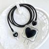 Cute 3D Heart Wavy Edge Charger Protector Set Wear Resistant Anti-Bend Cable Protector for Phone Charger Cords Office Use