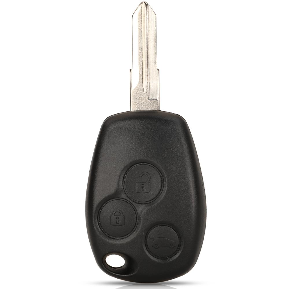Jingyuqin 3 Buttons Replacement Remote Key Shell  Cover FOB Case for Renault Logan Sandero Clio Fluence Vivaro Master Traff