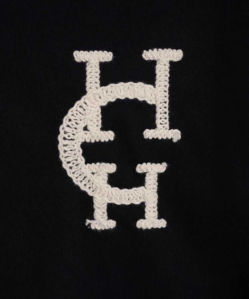 HARDCORE HAPPINESS Hch Embroidered Crop T-Shirt_Black