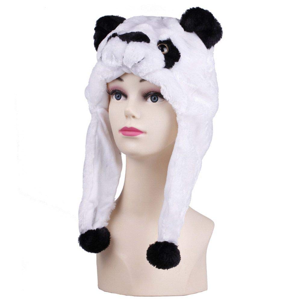 [Xiang Ru] Animal Hat, Christmas Cosplay, Ox, Tiger, Panda, Rabbit, Year of the Rabbit Kigurumi Plush Toy for Kids, Men, Women, and Kids, Windproof