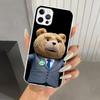 Naughty Cute Bear Funny Mascot Phone Case for Iphone 17 Air 16 15 Plus 14 13 Mini 12 11 Pro Max 16E 7 8 SE 2020 Soft Funda Print