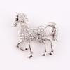 Fashion Rhinestone Animal Horse Brooch Pins Metal Crystal Corsage Suit Shirt Collar Luxulry Brooches Jewelry Accessories