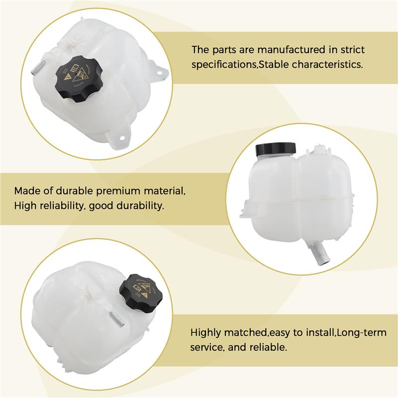 Durable-Car Coolant Water Tank Engine Coolant Expansion Tank 68102155AC 53332095 For Jeep Cherokee 2014-2018