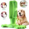 Pet Dog Cactus Interactive Rubber Bite Resistant Chew Toys Small Large Dogs Tooth Cleaning Toothbrush Treat Dispenser Molar Toy