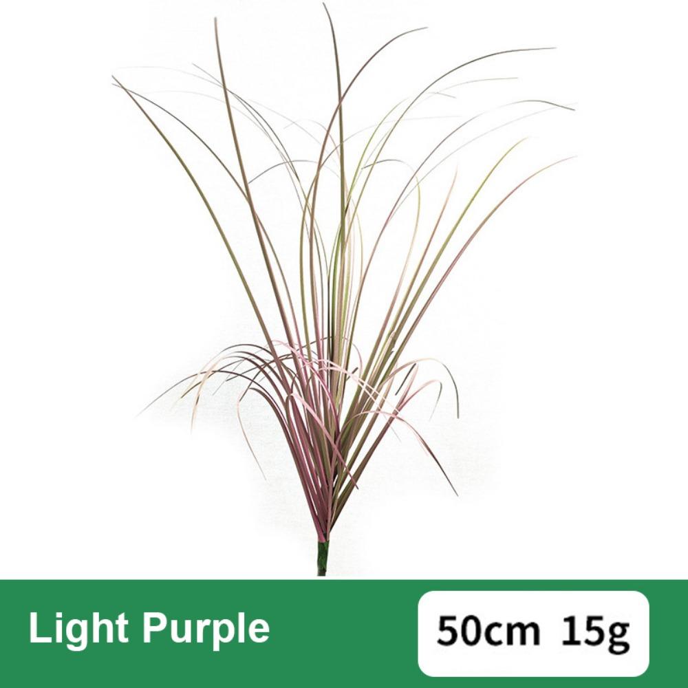 Realistic Plastic Artificial Plant 50cm Length Natural Simulated Cattail Flexible Artificial Onion Grass Indoor Decor светло-фиолетовый