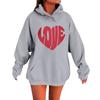 Women's Loose Comfortable Casual Fashionable Love Printed Long Sleeved Sweatshirt