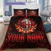 Custom Name,Milan Rossoneri Pattern Bedding Home Decoration Birthday Gift ( 1 duvet cover + 2 pillowcase, without core),fan merchandise.